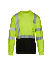 ANSI Class 3 Moisture Wicking Black Bottom Long Sleeve Shirt - Landscaping