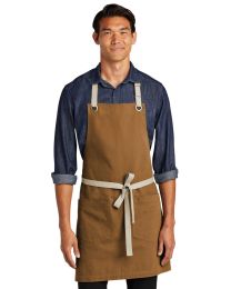 Port Authority Canvas Full-Length Two-Pocket Apron - COFFEE CORAL