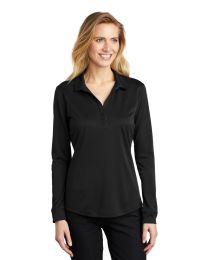 Port Authority Ladies Silk Touch Performance Long Sleeve Polo -  Concierge